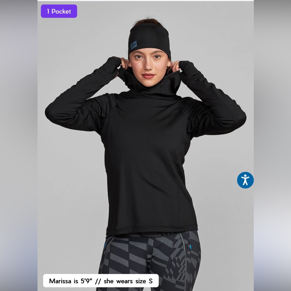 Janji River Merino Hoodie - Black S